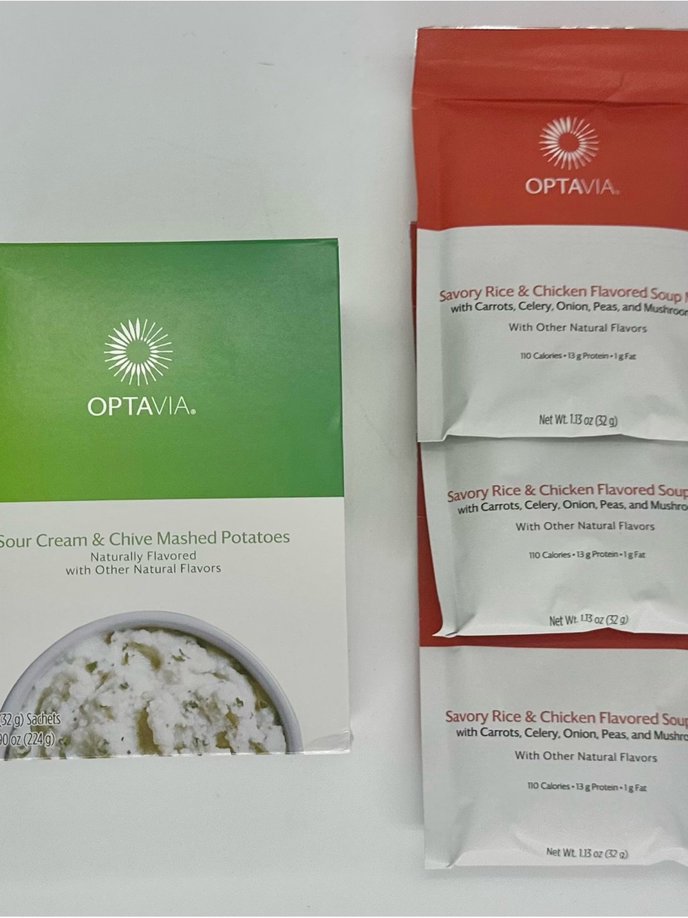 Optavia Fuelings Lot 7 Mashed Potatoes & 3 Chicken Soup Expired 6/15 & 8/13/26
